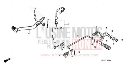 PEDALE CBR125RW9 de 2009